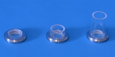 20.006 - Threaded ring with chambers of 5, 10 and 25 ml.